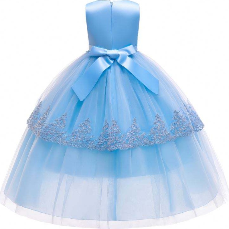 어린이 의류 여자 여름 긴 드레스 2022를위한 바이지 우아한 스팽글 공주 드레스 디자인