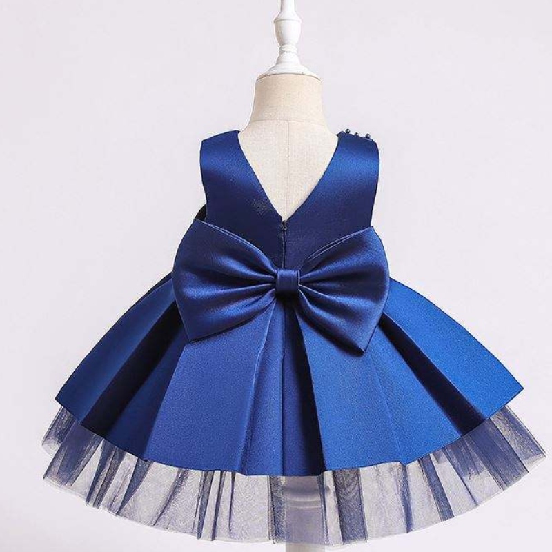 Moatz 레이어 진주 3D 아플리크 어린이 공주 드레스 파티를위한 여자 드레스 디자인
