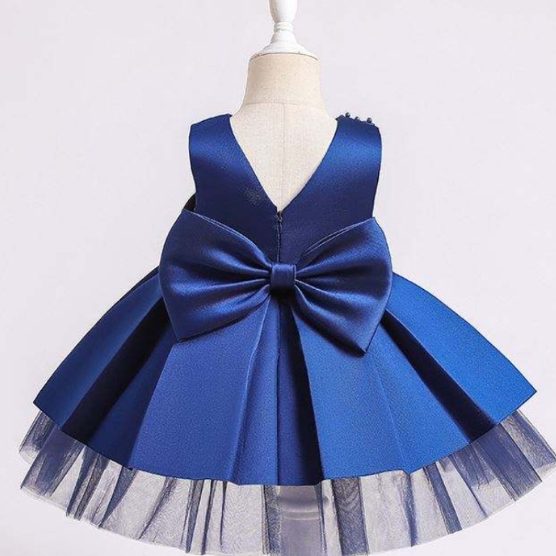 Moatz 레이어 진주 3D 아플리크 어린이 공주 드레스 파티를위한 여자 드레스 디자인