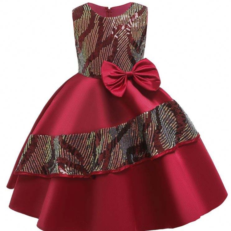 멋진 드레스 스팽글 디자인 소녀 파티 블링 블링 드레스 아이의 옷 l5146