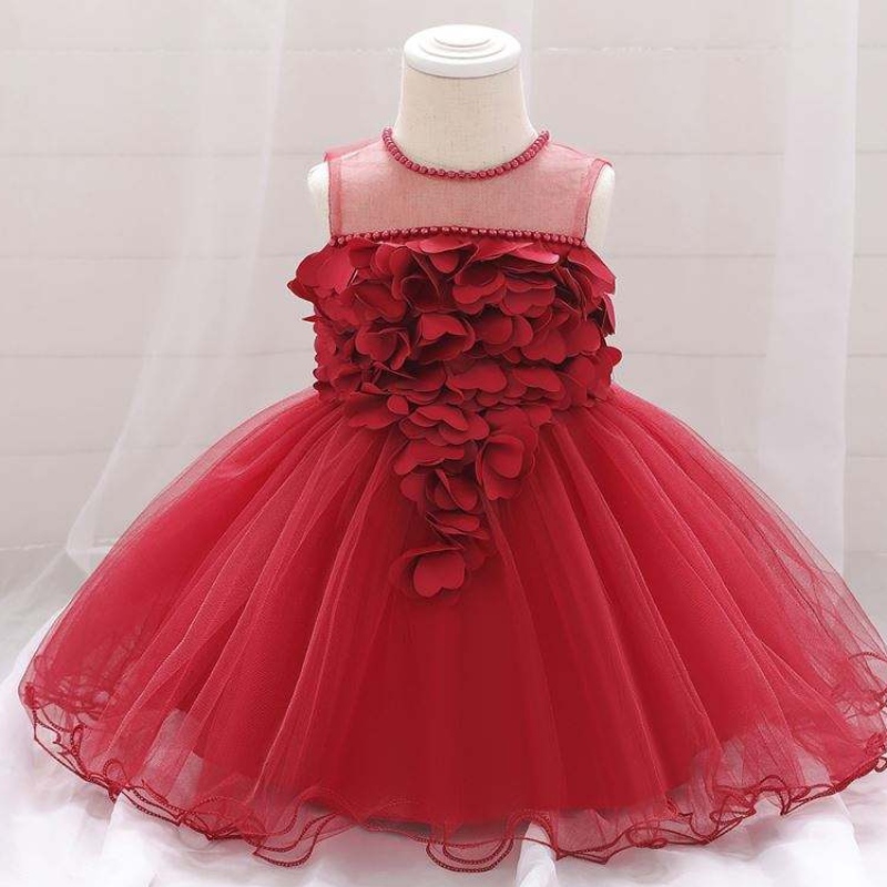 새로운 디자인 어린이 옷 어린이 드레스 디자인 꽃 아기 소녀 생일 드레스 L1932XZ