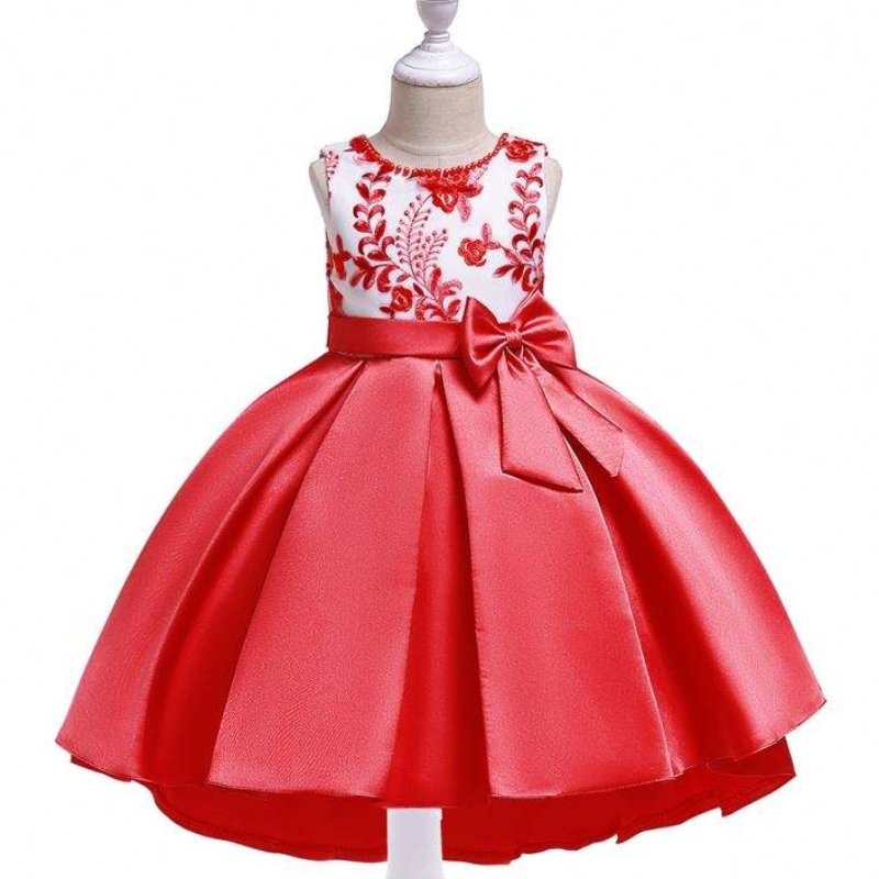 키즈 드레스 도매 우아한 고품질 레이스 어린이 파티 G웨어 플로럴 이브닝 드레스 T5087