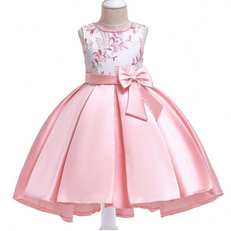 키즈 드레스 도매 우아한 고품질 레이스 어린이 파티 G웨어 플로럴 이브닝 드레스 T5087