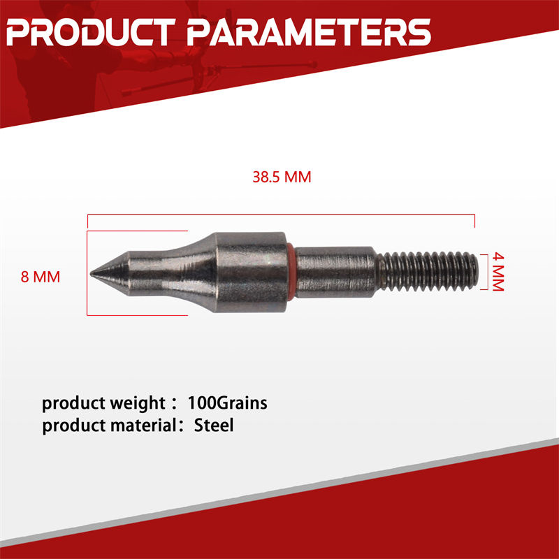 Elongarrow 100 곡물 6 * 8 mm 아처 연습을위한 유리 섬유 화살표 Arrohead