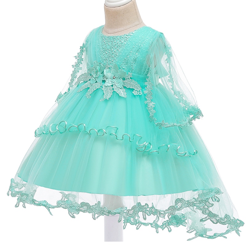 Ansoo New Design Gauze Shawl Dress Flower Children \\ '의 Tutu 스커트 크리스마스 파티 이브닝 ​​드레스 어린 소녀