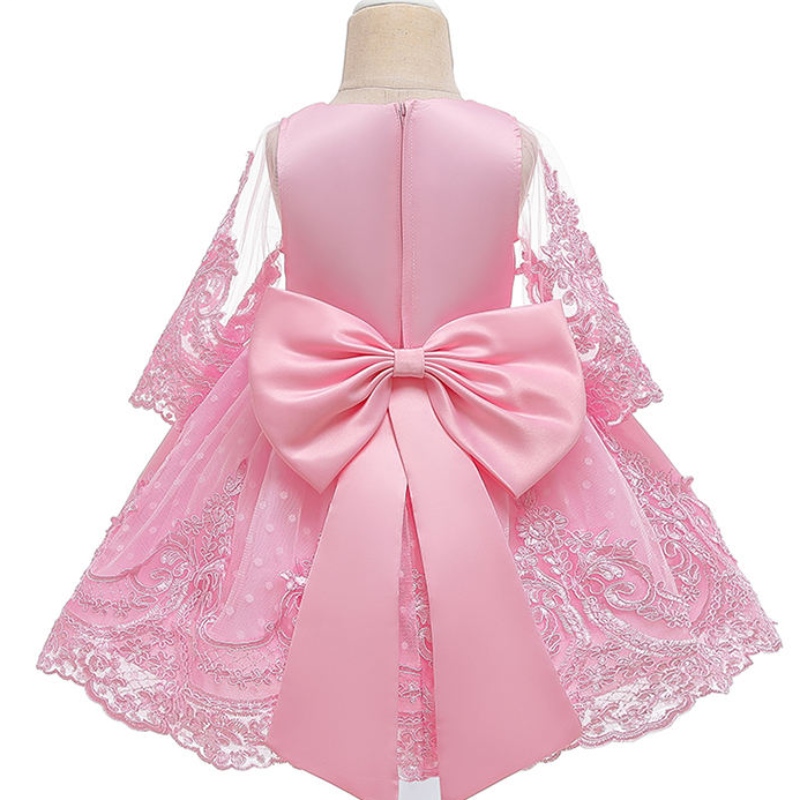 Ansoo 2022 New Style Summer Girls Princeps Princess Longeveless Long Lace Bar Big Bow 퍼프 파티 드레스 의상 2-13 년 소녀