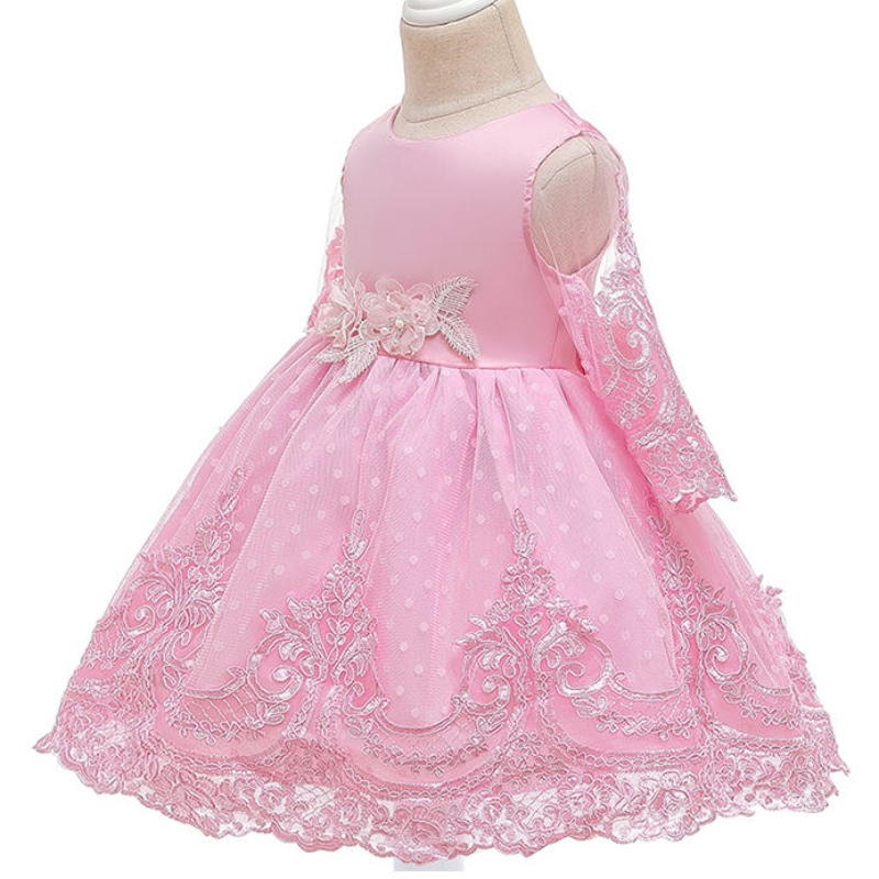 Ansoo 2022 New Style Summer Girls Princeps Princess Longeveless Long Lace Bar Big Bow 퍼프 파티 드레스 의상 2-13 년 소녀