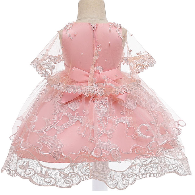 Ansoo Child Sleeveless Pink Party Kids Girl Dress Cotton Elegant Princess Dress Girl 2-10 년 Tutu 웨딩 드레스를위한