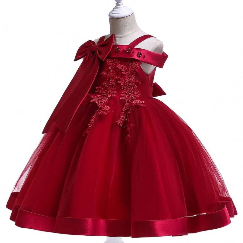 Baige Kids Garments 도매 Little Baby Girl Frocks 레이스 어린이 결혼식 파티 신부 드레스 L5081