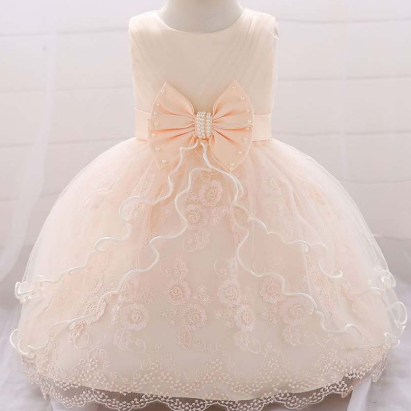 BAIGE 0-2 세 교회 어린이 드레스 아기 생일 파티를 착용하는 어린이 세례식 Frock l1869xz
