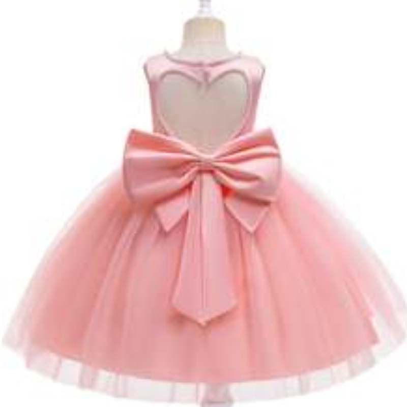 Baige New Fashion 6 년 오래된 우아한 꽃 소녀 파티 파티 드레스 V- 넥 백백 생일 드레스 L5273