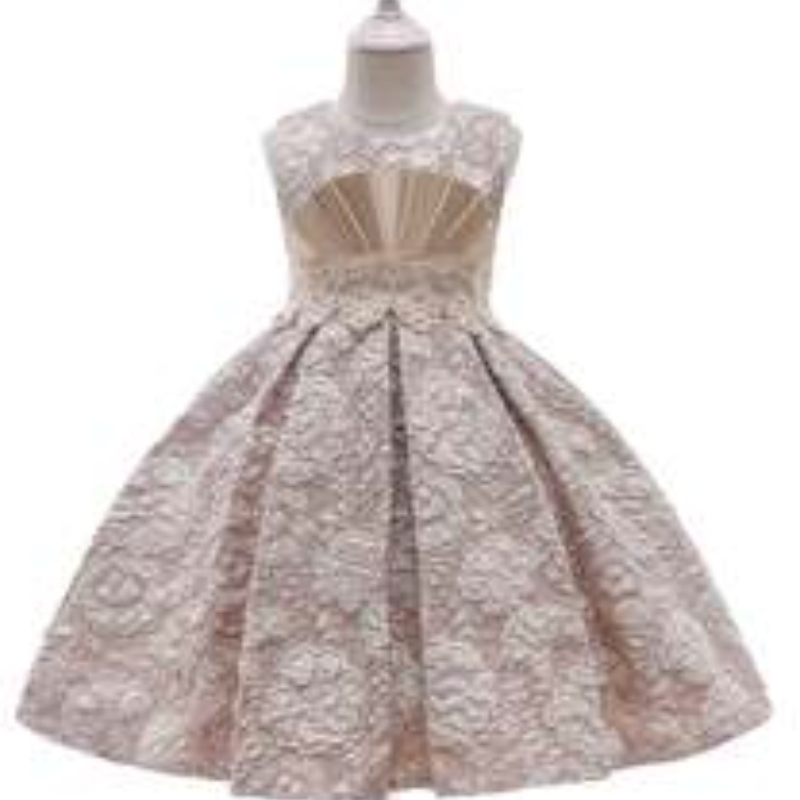 Aige New Fashion Stylejacquard Frocks Children Flower Girl 3-12 세 아기 소녀 드레스 L5253