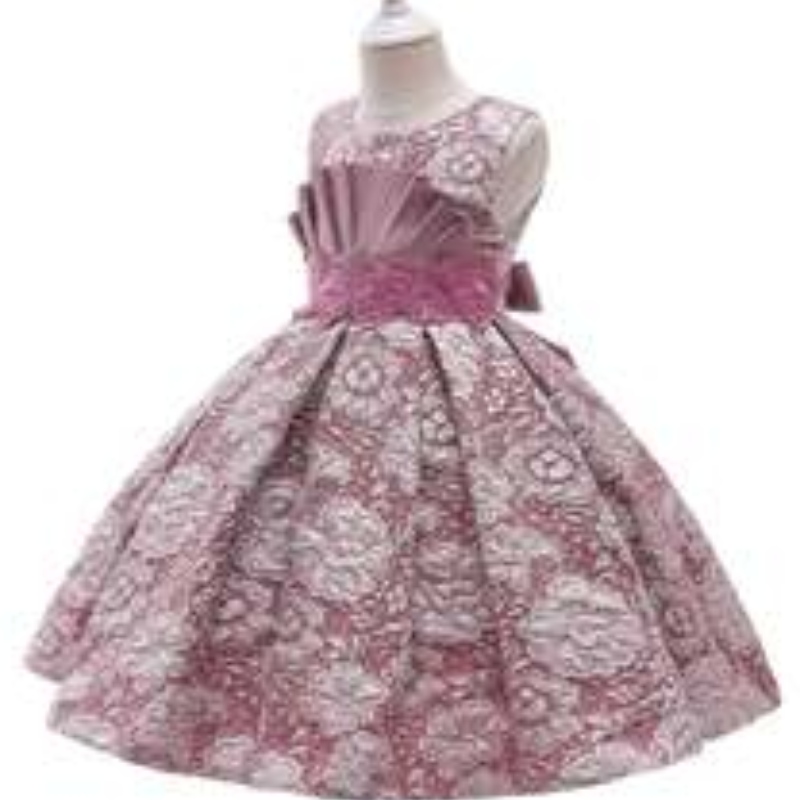 Aige New Fashion Stylejacquard Frocks Children Flower Girl 3-12 세 아기 소녀 드레스 L5253