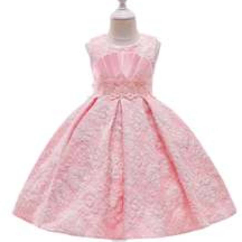 Aige New Fashion Stylejacquard Frocks Children Flower Girl 3-12 세 아기 소녀 드레스 L5253