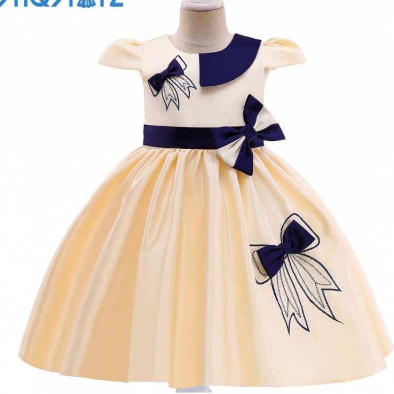 바이지 최신 디자인 생일 꽃 파티 어린이 옷 결혼 공주 작은 어린이 옷 소녀 드레스