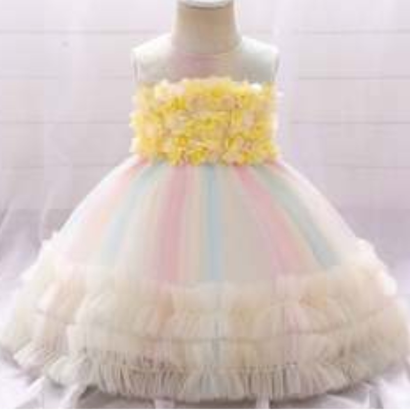 BAIGE NEW FASHION PURPLE FLOWER GIRL 생일 파티 드레스 베이비 드레스 디자인 공연 가운 L2020XZ