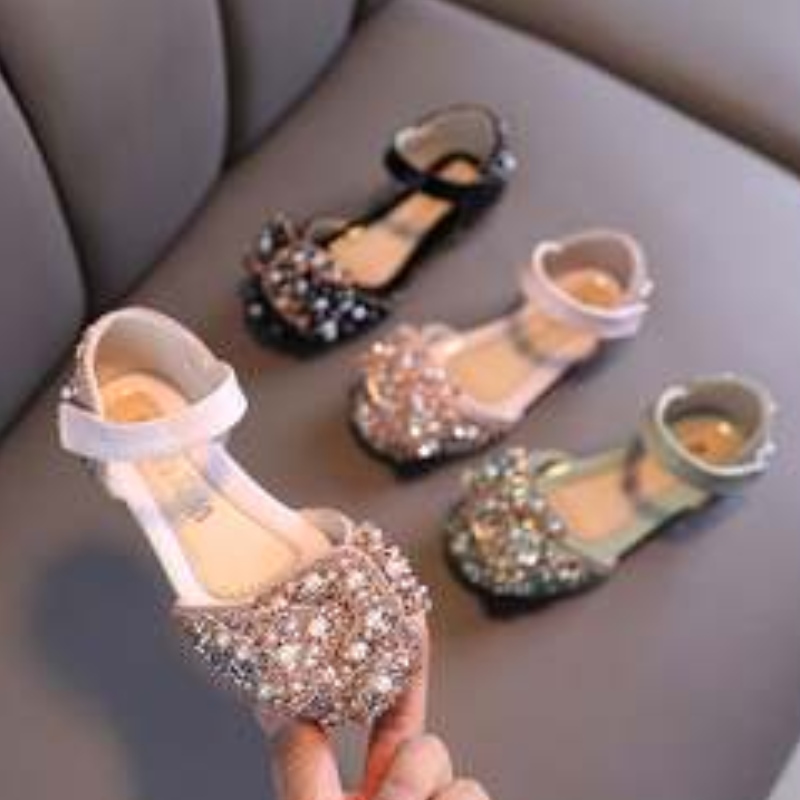 2021 New Fashion Diamond Children \\ 'S Sandals Shoes Squined 아기 소녀 캐주얼 PU 어린이 신발