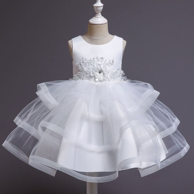 바이거 작은 어린이 아기 아기 꽃 소녀 여름 생일 파티 드레스 의상 공주 드레스 3-10 년 L5225