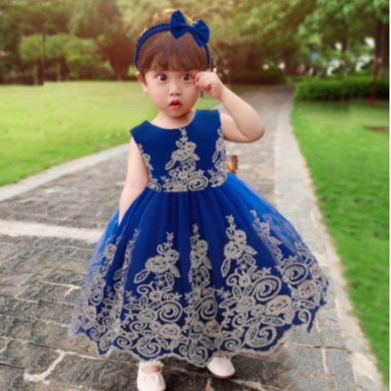 BAIGE NEW LACE FROCK KIDS PARTY WEAR 0-6 Flower Girl 생일 파티 볼 가운 L2023XZ