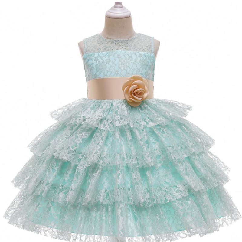 Baige New Children \\ 's Princess Dress Lace Layed Sleeveless Flower Girl Wedding Dresses