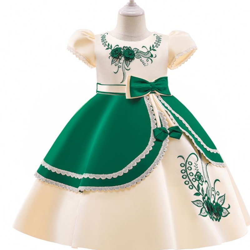 아이들을위한 바이거 유럽 스타일 소녀 웨딩 드레스 사랑스러운 생일 파티 드레스 3-10 세 L5240