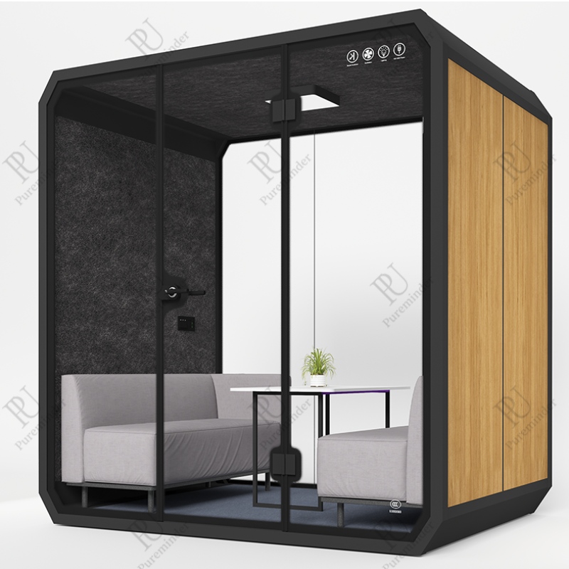 Pureminder L 크기의 방음 부스 개인 휴대용 휴대용 침묵 집 및 사무실 회의