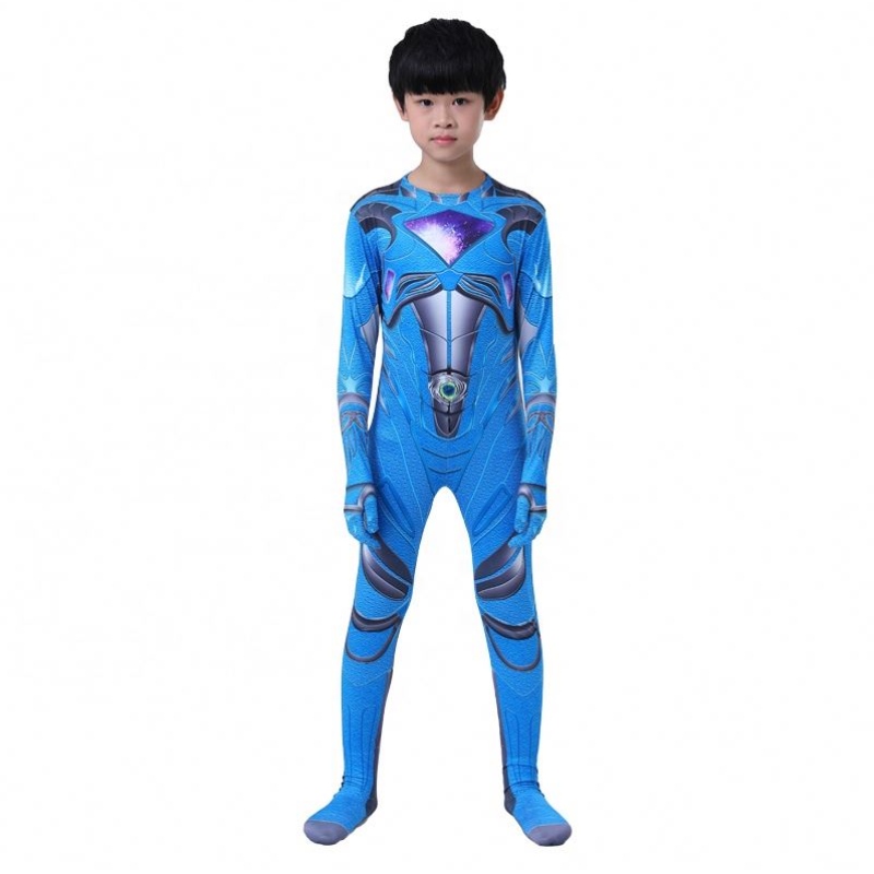 도매 다중 컬러 할로윈 카니발 파티 코스프레 5 짐승 슈퍼 히어로 신비한 힘 파워 레인저 의상 소아를위한 도매