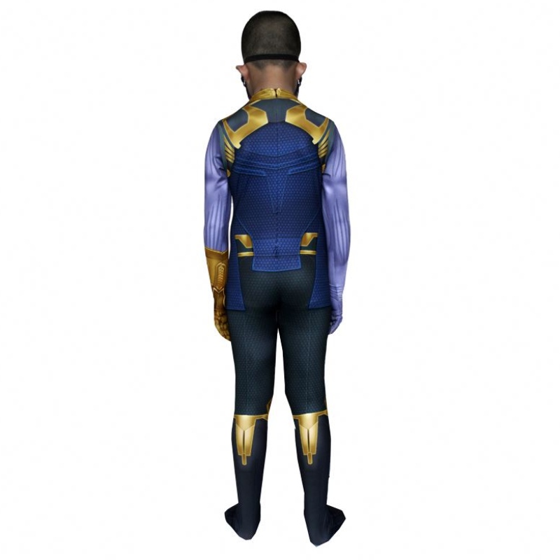 Infinity War Avenger Tight Jumpsuit Bodysuit Halloween Kids&men Devil 영화 영화 코스프레 공장 공급 Thanos 의상 마스크