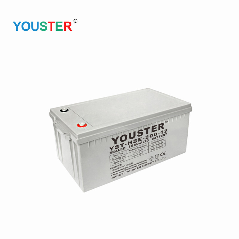 Youster AGM Deep Cycle Gel Lead Acid Inverter 12v200AH 주택 사용을위한 스토리지 젤 태양열 배터리