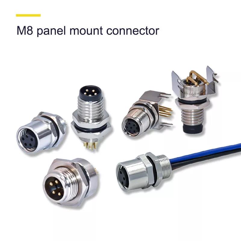 m5 m8 m12 m16 m23 커넥터 2 3 4 5 6 8 12 17 핀 IP68 방수 패널 설치 모듈 어댑터 커넥터
