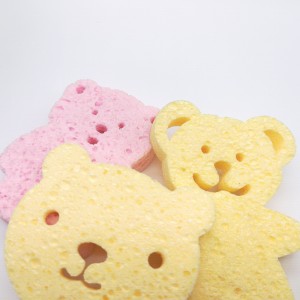 곰돌이형 청결 스펀지 마술 목욕 스펀지 섬유소 스펀지 생물 강해