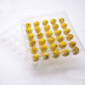 맞춤형 인쇄 레이블 투명 플라스틱 재사용 가능한 플라스틱 메추라기 계란 트레이