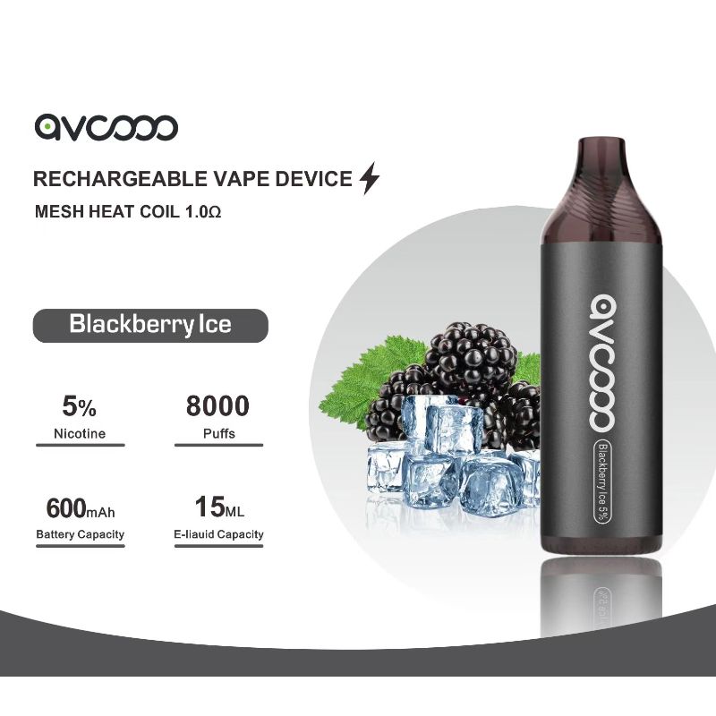 Avcooo 충전식 vape 장치 8000 퍼프