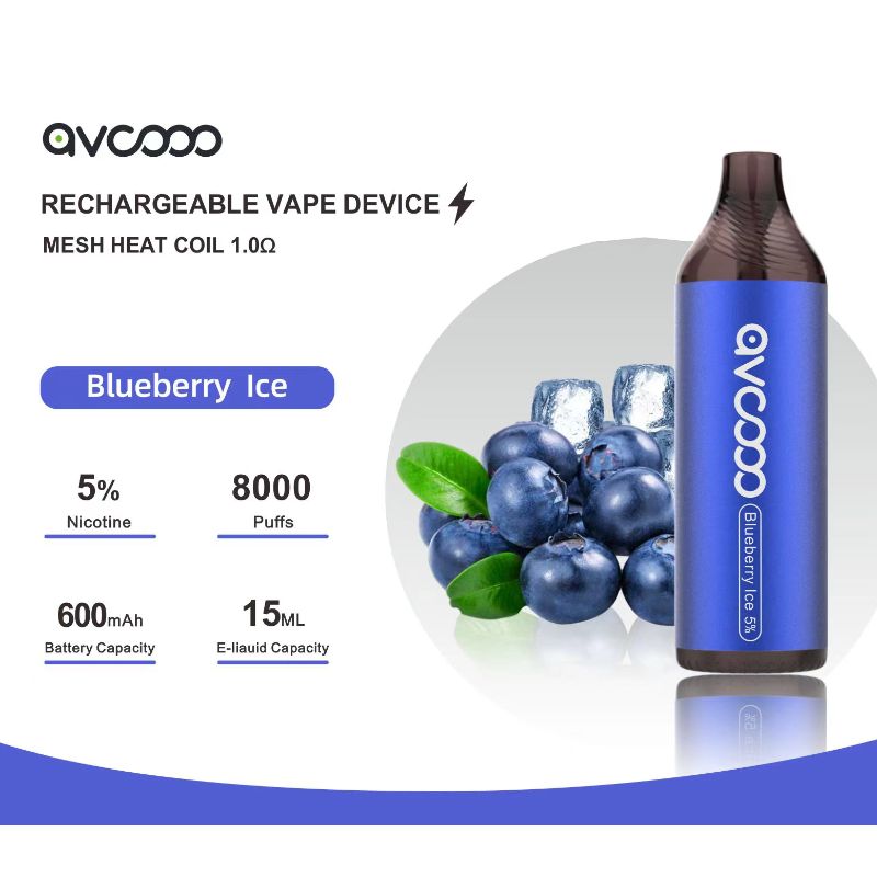 Avcooo 충전식 vape 장치 8000 퍼프