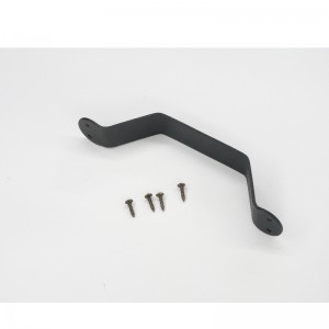 BH003 헛간 도어 핸들 세트, 슬라이딩 헛간 문, 게이트, 차고, 창고를위한 검은 색 고형 스틸 풀 핸들