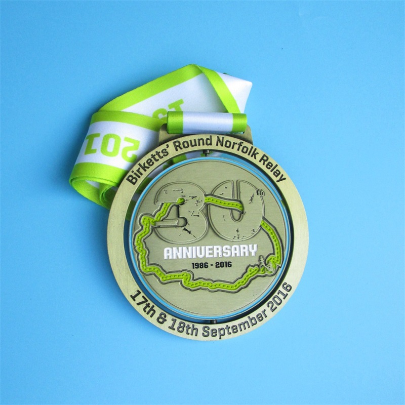아연 합금 계전기 경주 스핀 메달