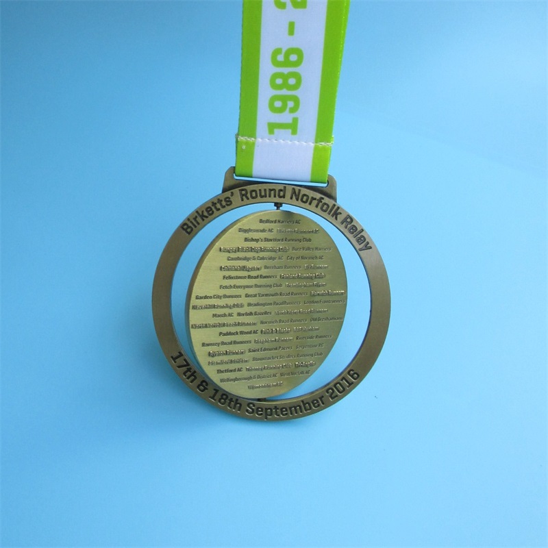 아연 합금 계전기 경주 스핀 메달