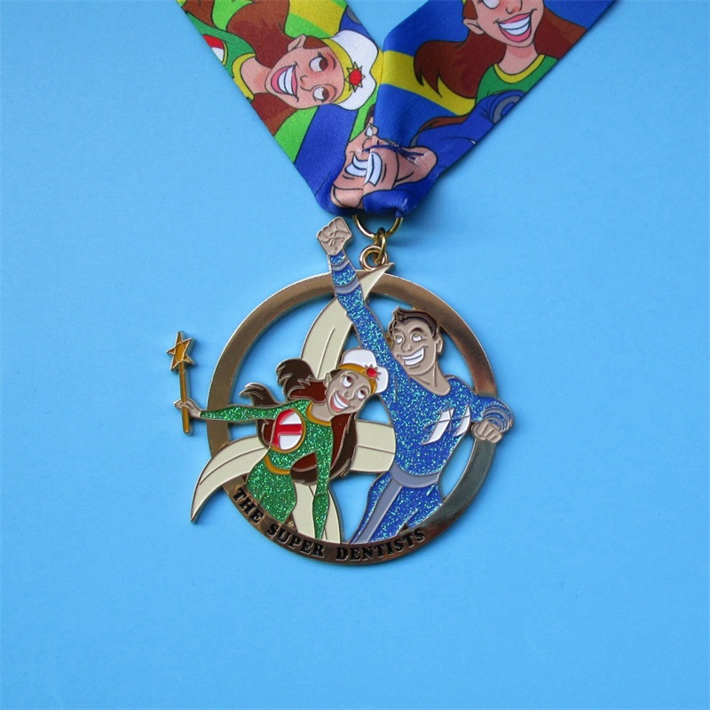 스포츠 메달 제조업체 디자인 만화 캐릭터 금속 메달을 판매