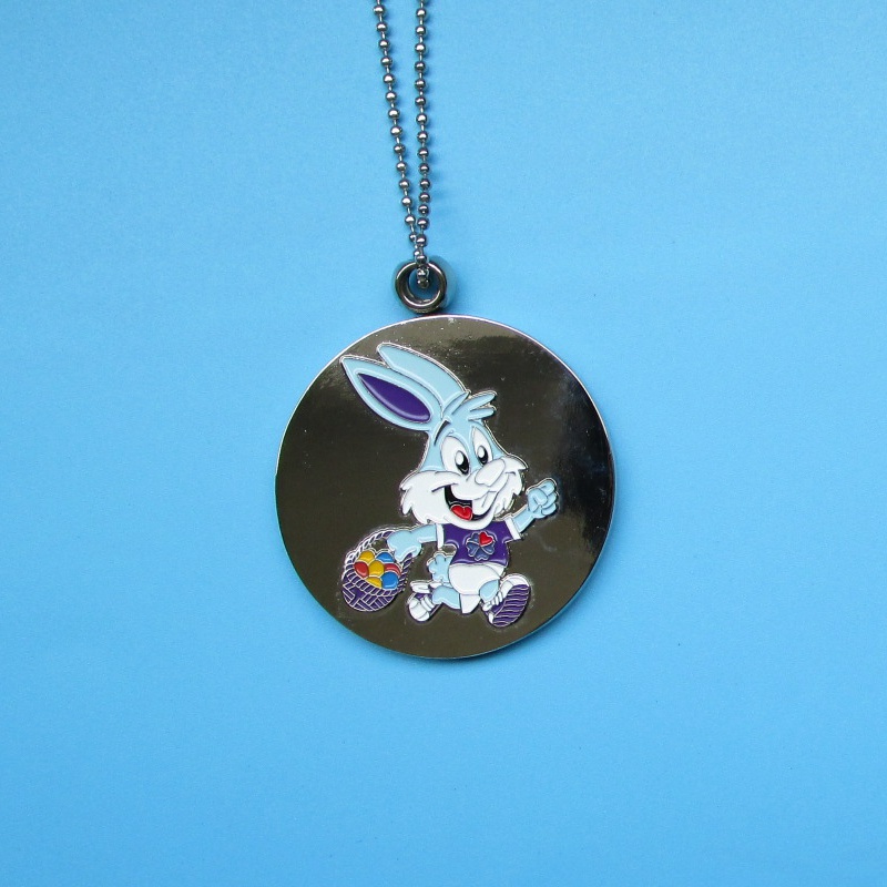 어린이를위한 커스텀 메달 레이스 귀여운 디자인 토끼 구슬 목걸이 아이 메달