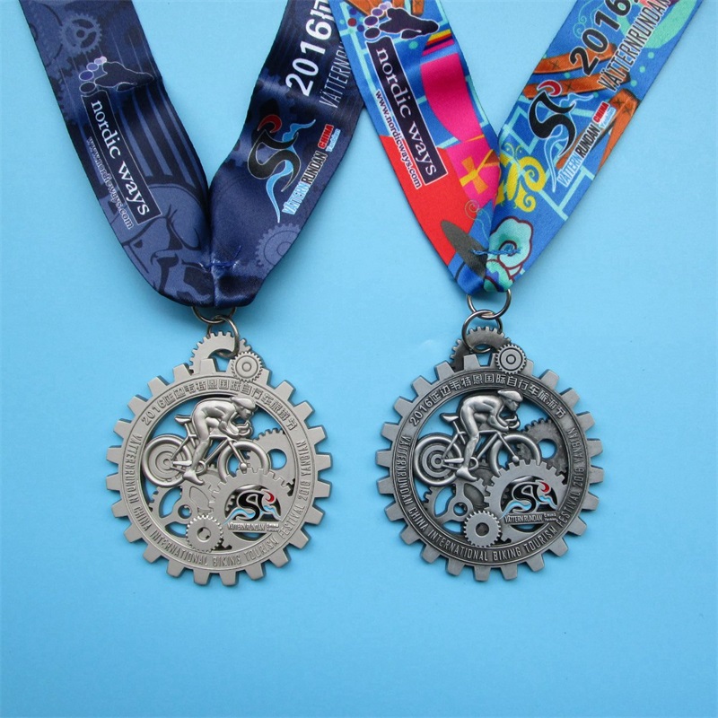 중공 디자인 커스텀 사이클링 메달 캐스트 금속 메달