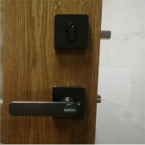 이중 실린더 데드 볼트 세트가있는 78001 제곱 입구 레버 키 키드 콤보 잠금 (사무실 및 정문 용), 헤비 듀티 엔트리 도어 잠금장, 1 팩