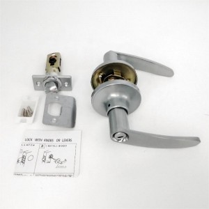 7302 프라이버시 도어 핸들 이동식 래치 플레이트, 침실 및 욕실 용 모든 금속 도어 레버 잠금 세트