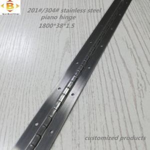 맞춤형 긴 힌지 201#304#두께 1.5mm 스테인레스 스틸 피아노 힌지 연속 행 캐비닛 피아노 힌지