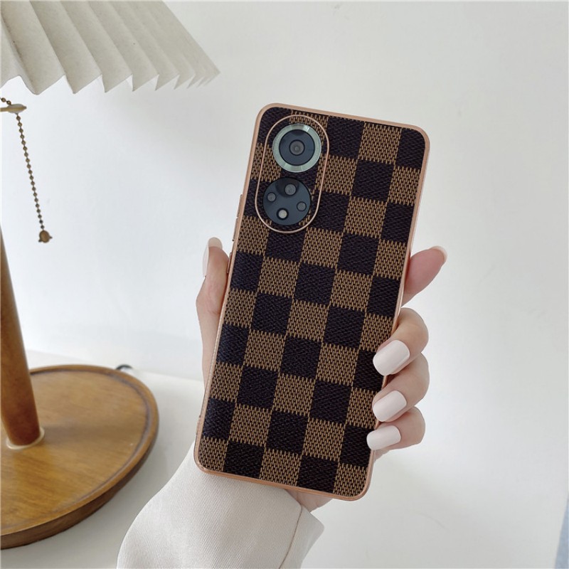 Huawei Mate50 휴대 전화 케이스 및 세련된 클래식 격자 무늬 보호 장치 휴대 전화 보호 가죽 케이스, 좋은 가을 저항, 내구성 및 보호에 적합합니다.