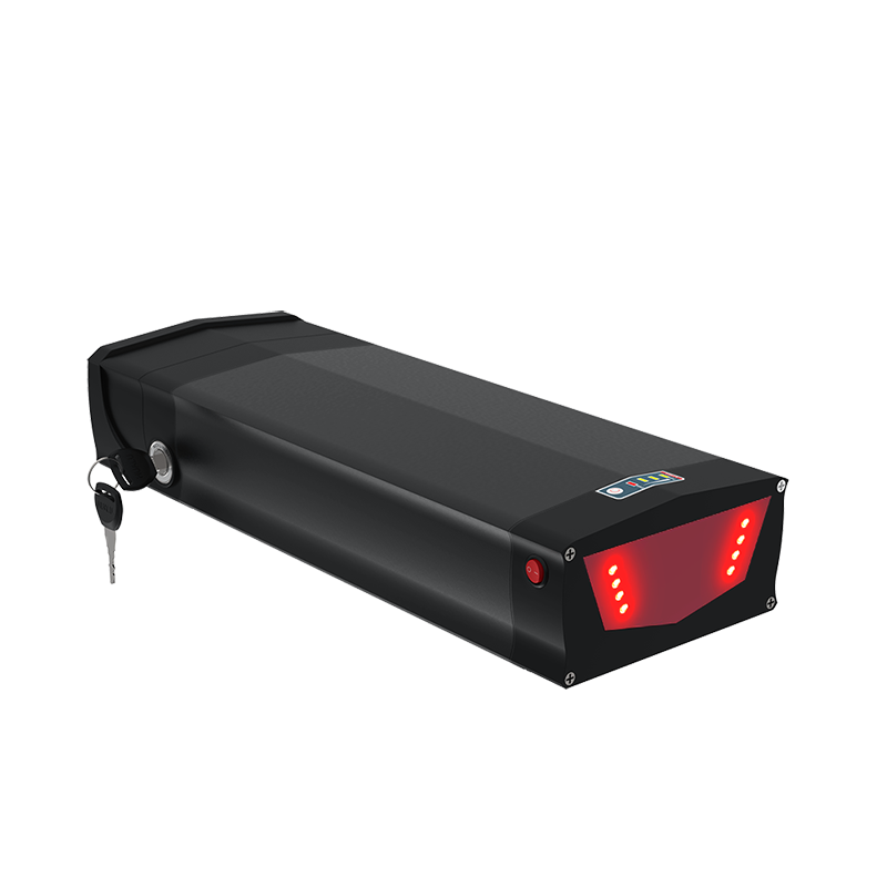 후면 랙 리튬 ebike 배터리 BMS 충전 가능 18650 배터리 36V 48V 52V 10AH 전기 자전거 용.