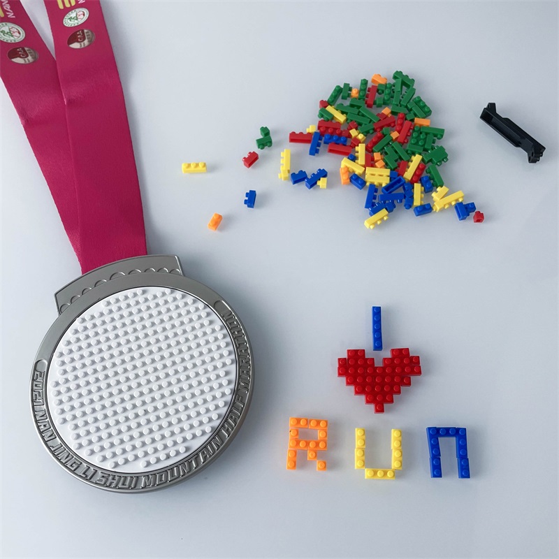 재미있는 레고 ​​메달 스포츠 배구 체조 수영을위한 메달과 리본