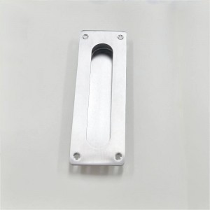 7.09 인치 오목한 손가락 플러시 포켓 도어 옷장 도어, 슬라이딩 헛간 도어 손잡이, 브러시 스테인레스 스틸 직사각형 도어 당김 하드웨어