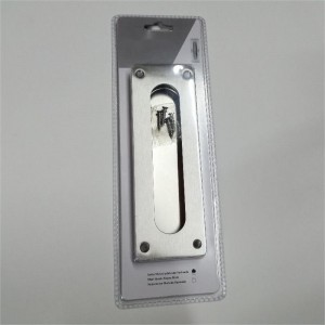 7.09 인치 오목한 손가락 플러시 포켓 도어 옷장 도어, 슬라이딩 헛간 도어 손잡이, 브러시 스테인레스 스틸 직사각형 도어 당김 하드웨어