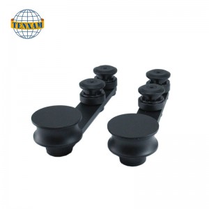 욕실 더블 레일 시스템 슬라이딩 창고 도어 하드웨어 키트 슬라이딩 도어 슬라이딩 레일 세트