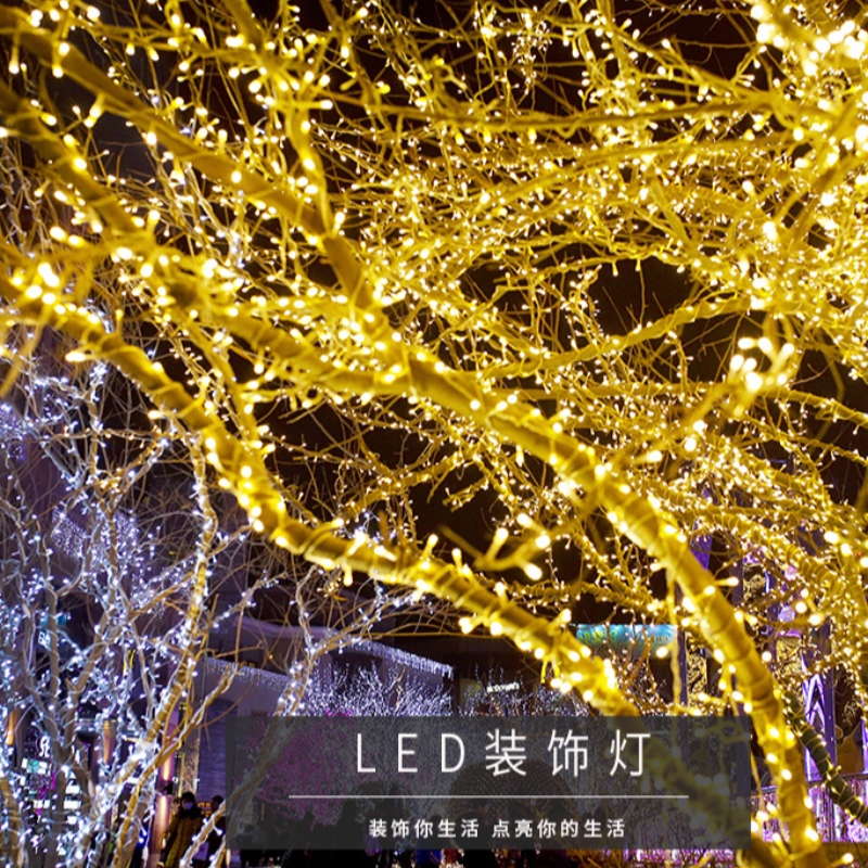 Led 크리스마스 조명 방수 야외 요정 조명 크리스마스 새해 결혼식 끈 조명 장식